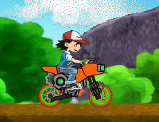 Ash si Misty cu Motocicleta