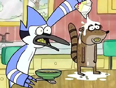 Mordecai si Rigbi la Micul Dejun