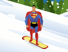 Superman pe Snowboard